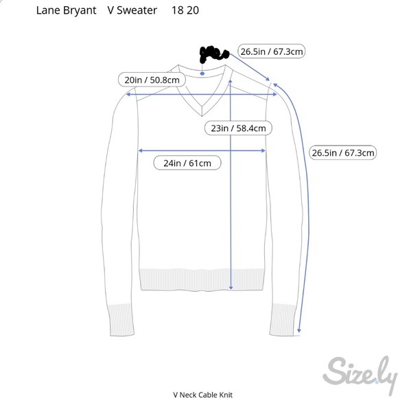 Lane-Bryant-Sweater-Womens-Black-Cable Knit 18 - Picture 8 of 8